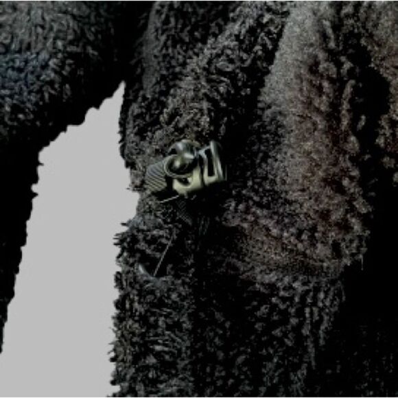 Cabela's Polartec Black High Pile Sherpa Fleece Teddy Full Zip Jacket Coat SZ L - Picture 7 of 15